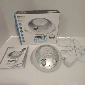 1219 Homedics Sound Spa Portable 6 Nature Sounds Relaxation Machine Sleep A/c Or 4 Aa