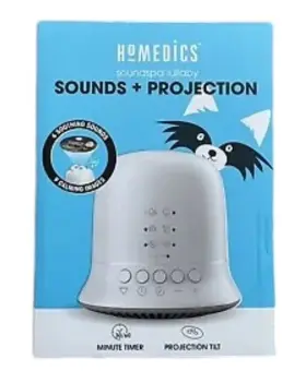 87464646 Homedics New Sound Spa Lullaby Projection Baby 6 Sounds Timer Machine