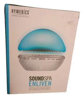 Ss-4025 Homedics Soundspa Enliven White Noise Sound Machine Night Light New