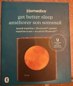 Ss-6200 Homedics Sound Machine And Bluetooth Speaker With Clock 9 Moon Phases