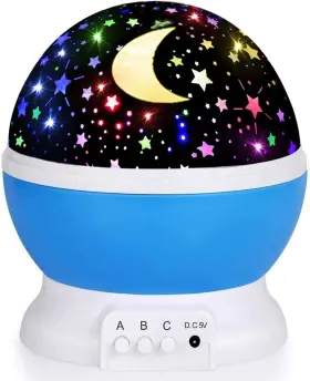 012-1361 Hongid Star Night Light Projector For Kidsft Room - Glow In The Dark Blue
