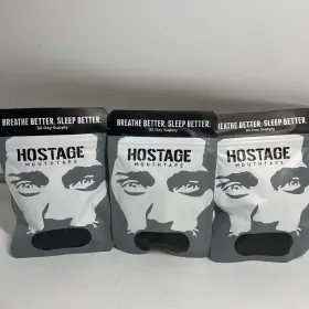 Hostage 198168369135 Mouth Tape - Breathable And Effective 3 Pack 30 Each Same Day Ship