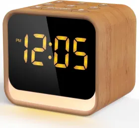 Housbay 726084933675 Wooden Sound Machine Alarm Clock -your Sleep-wake Companion White Noise