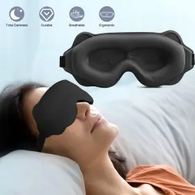 Ctt9170178bk02 Htwon 3d Sleep Mask For Side Sleeper 100% Light Blocking Soft Breathable Eye Cover