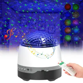 Wsf-01 Hubbmx Star Projector Led Night Light White Noise Sound Machine 8 Soother Sounds
