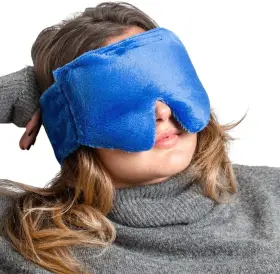 Hhcem1at Huggaroo Microwavable Heated/iced Eyes Sleep Mask. Perfect For Migraines Blue