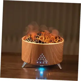 Fox1 Huizhou Wmk Electronic Co. Limited Volcano Lava Lamp And Ultrasonic Humidifier - Sleep Sound Machine With Night Wood