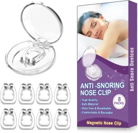 Hywmly 726084178847 Anti Snoring Devices 8 Pack Silicone Magnetic Stop Solution Comfortab