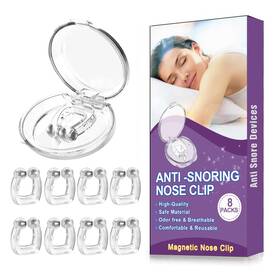Hywmly 797387376438 8 Pack Anti Snoring Devices Silicone Magnetic Stop Solution
