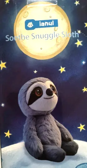 Fij432 Ianul Gray Realistic Breathing Motion Sloth Calming Noise Gentle Lites Batteries Inc