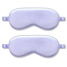 Iekeodi Sm-purple02 2pack Silk Sleep Mask Blackout Eye Cover Travel And Purple