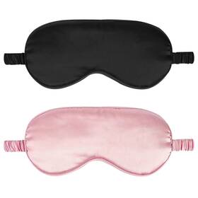 Iekeodi Sp-bp02 2 Pack Silk Sleep Mask Black Pink Blackout Eye For Travel