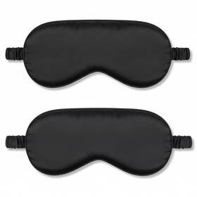 Iekeodi Spb-04 2pack Silk Sleep Mask Blackout Eye For Travel And Nap Black