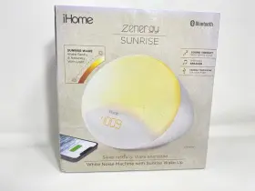 Izbt3w Ihome Zenergy Sunrise Bedside Therapy Machine With Bluetooth Speaker