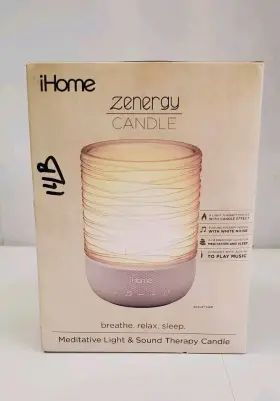 Izm100v2 Ihome Zenergy Meditative Light And Sound Therapy Candle Travel New