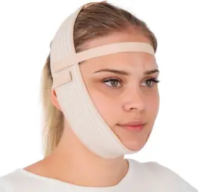 Ikido 600173287880 Post Surgery Facial Compression Garment Chin Strap Band Double Face