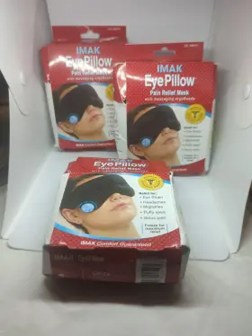 Rm85052 Imak 3 Pack Eye Pillow Pain Relief Mask W. Massaging Ergobeads