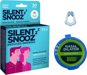 Incredible Scents 705353792991 Silent Snooz Nasal Dilator Anti Snore Device - Reusable Unscented Nose Vent 30