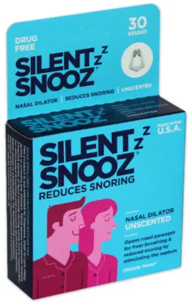 Incredible Scents 736428010016 Silent Snooz Nasal Dilator Anti Snore Device Reusable Nose Vent Unscented