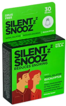 Incredible Scents 736428010023 Silent Snooz Nasal Dilator Anti Snore Device Reusable Nose Vent Eucalyptus