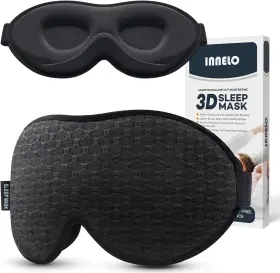 Innelo 445017932990 Contoured Sleep Mask For Side Sleepers - 100% Light Blocking Soft And No