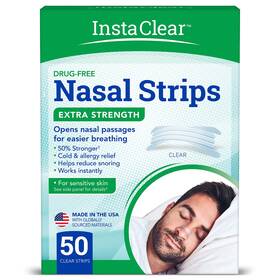 Instaclear B07d1dpbr4 Extra-strength Clear Nasal Strips 50 Ct Breathe Easier Anti-snore