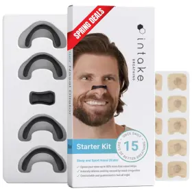 Amz-sk-15b Intake Breathing Nasal Strip Starter Kit 15 Count Black - Boost Oxygen Reduce S