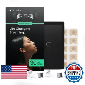 B0fpmq388l Intake 30ct Clear Nasal Strips Kit Extra Strength Anti-snore Sweat-resistant