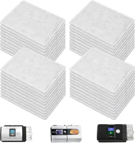 Whij40 Jdvbdnk 40-pack Premium Cpap Filters Ultra Fine Disposable Replacements For Airsense 1