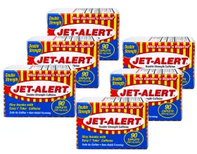 200mg-90 Jet-alert 763461510289 Double Strength Alertness Aid Caplets Ct Value Packs 6