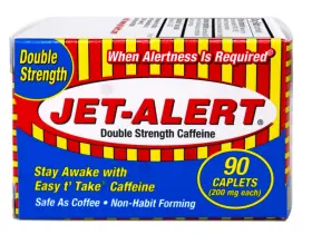 B00k54kolq Jet-alert Double Strength Alertness Aid Caplets 200mg 90 Count Value Pack X12