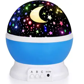 012-1652-3 Jkgifts Night Light For Kids Projector Baby Lights Blue