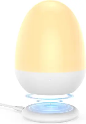 Jolywell 719710468863 Baby Night Light For Kid Portable Egg 3.6 4.6 White-2