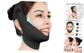 Tt01 Juskaa Chin Strap For Sleeping Adjustable Jaw Jawline M Deep Black