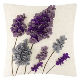 Jwh Jw-lavender-18 18-p Stereo Flower Throw Pillow Covers Decorative Lavender Accent Cases