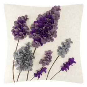 Jw-lavender-18 Jwh 18-p Stereo Flower Throw Pillow Covers Decorative Lavender Accent Cases