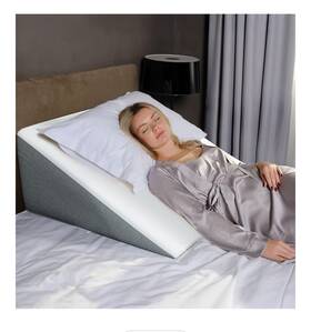 K Lbs Kbbwc333112-41 Bed Wedge Pillow Gray Memory Foam Anti Snoring Acid Reflux Back Pain Xwide