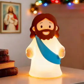 Kt-007 Kangten Chen Jesus Night Light 3.15 Inches X 2.55 5.9 Blue