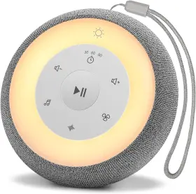 Ak-003-aa Kascimu Portable Sound Machine Baby With Night Light White Noise Grey