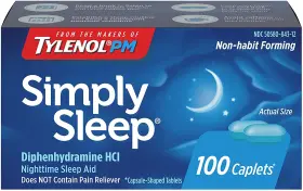 308431000 Kenvue Tylenol Simply Sleep Nighttime Aid Caplets With 25 Mg Of Diphenhydramine H