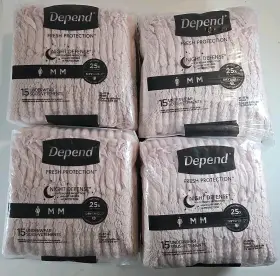 5516400 Kimberly Clark Depend Night Defense Adult Incontinence Underwear For Women Overnight M 60ct M9