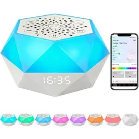 Kmy007 Kimiyoo Sleep Sound Machine Night Light 32 Soothing White Noise With 8 Colors