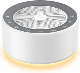 Kipcush 726084121867 White Noise Sound Machine With Nursery Lamp Mood Lighting 7 Colour Nig