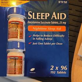 Kirkland 719840 Sleep Aid Doxylamine Succinate 25mg Tablets 192 Count Adult Oral