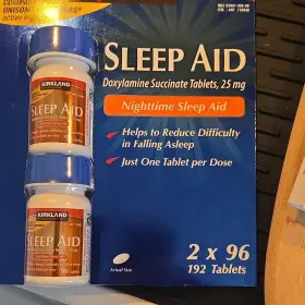 719840 Kirkland Sleep Aid Doxylamine Succinate 25mg Tablets 192 Count Adult Oral