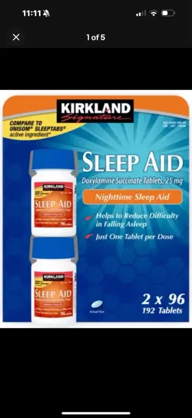 09661985769 Kirkland Signature Sleep Aid Doxylamine Succinate 25 Mg - 192 Tablets