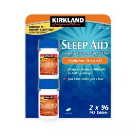 2028 Kirkland Signature 096619857692 Sleep Aid Doxylamine Succinate 192 Tablets 25 Mg Exp 01/2028