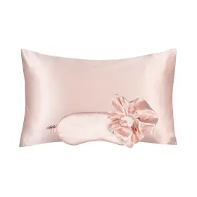 Kismetics 897122290855 - Vegan Silk Sleep Set Pillowcase With Large Scrunchie And