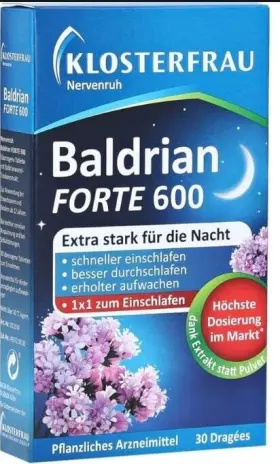 04787729 Klosterfrau Baldrian Forte 600 30 Drags X 3 Pieces