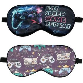 Kniykmr A705-s2-us 2 Pcs Boys Sleep Mask Blackout Silk Eye Cover For Kids And Adults Travel